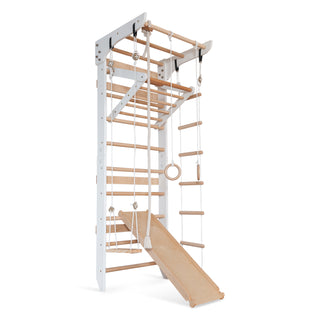 Wooden Swedish Ladder Wall Set Kinder 3, Stall Bar, Indoor Jungle Gym