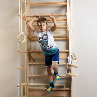 Wooden Swedish Ladder Wall Set Sport 3, Climbing ladder, Indoor Jungle Gym