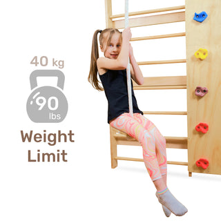 Grand Wooden Swedish Ladder Wall Set Sport 4, Stall Bar, Indoor Jungle Gym