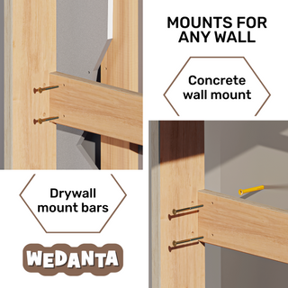 Wooden Swedish Ladder Wall Set Sport 3, Climbing ladder, Indoor Jungle Gym