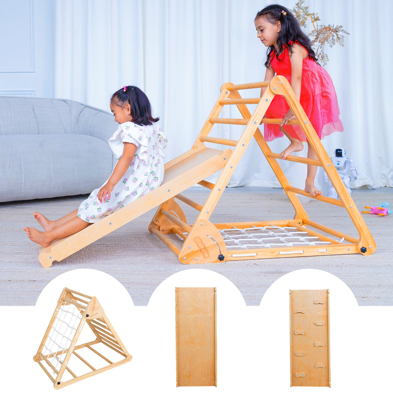 Pikler Triangle Set with Ramp Pyramida