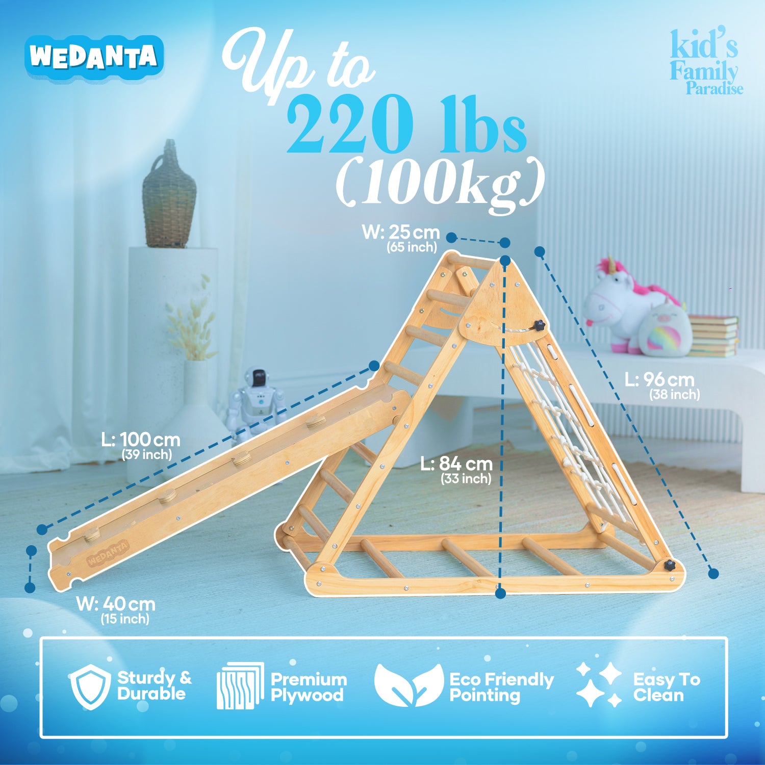 Pikler Triangle Set with Ramp Pyramida