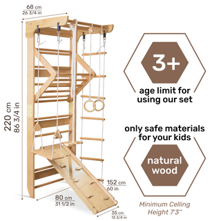 Wooden Swedish Ladder Wall Set Sport 3