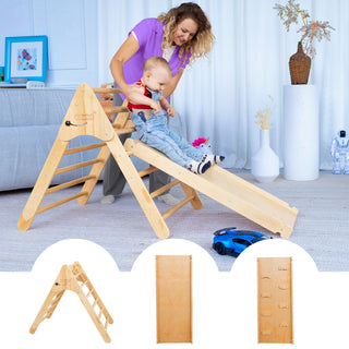 Kinder Climber and Slide - Pikler Triangle Set Wedanta "Triangle-2" (3 in 1)