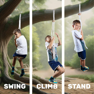 Climbing rope-swing