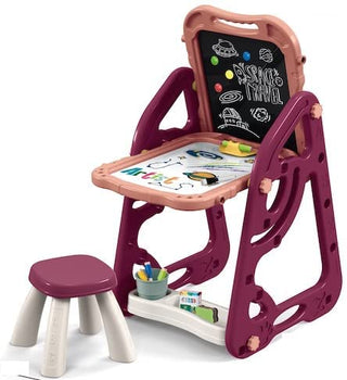 Magnetic Chalkboard Drawing Art easel Red