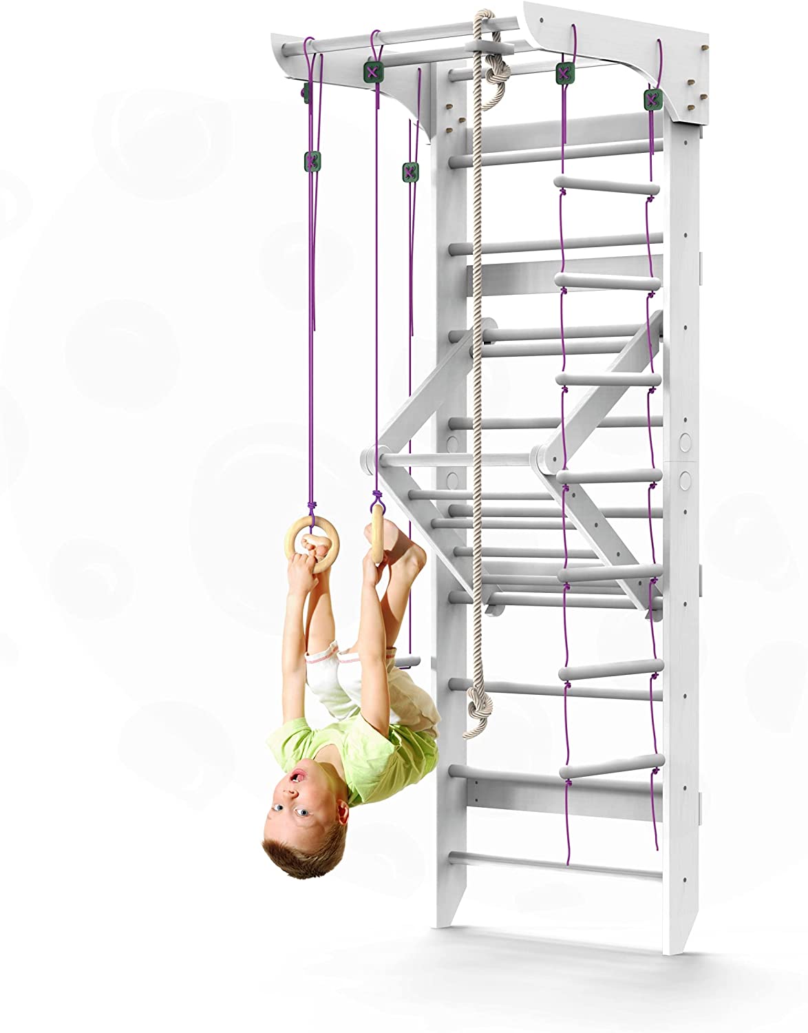 Wooden Swedish Ladder Wall Set KINDER-4 - Wedanta Kids
