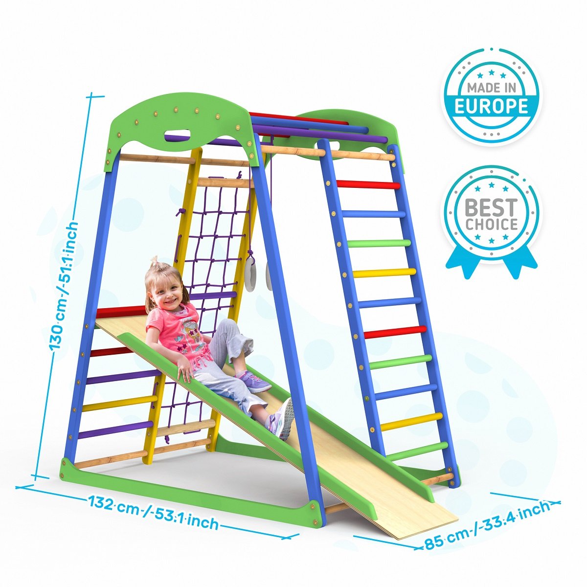 Indoor Playground Toddler Climber Slide SPORTWOOD - Wedanta Kids