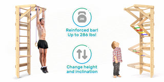 Wooden Swedish Ladder Wall Set Sport-4 - Wedanta Kids