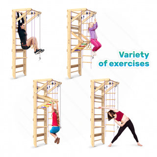 Wooden Swedish Ladder Wall Set Sport-4 - Wedanta Kids