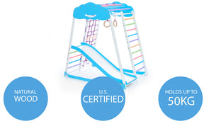Indoor Playground Toddler Climber Slide Sportwood-Cloud - Wedanta Kids